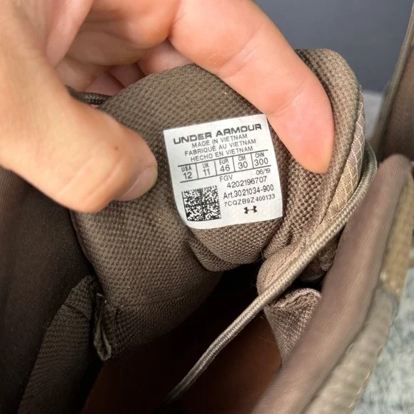 Under Armour Valsetz RTS 1.5 Tactical Boots Mens 12 Camo Brown 3021034-900 - Picture 8 of 9